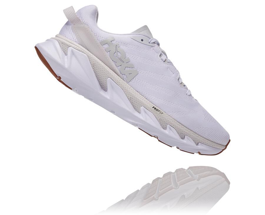 Running Shoes Mens - Hoka One One Elevon 2 - White - UQHKCDA-45